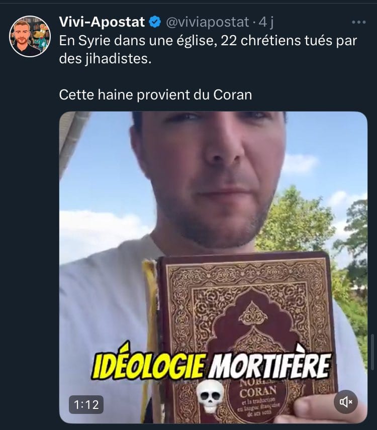 Vivi-Apostat : l’extrémiste "repenti" qui continue à propager la haine