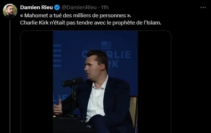 Damien Rieu, Charlie Kirk : quand l’ignorance devient calomnie