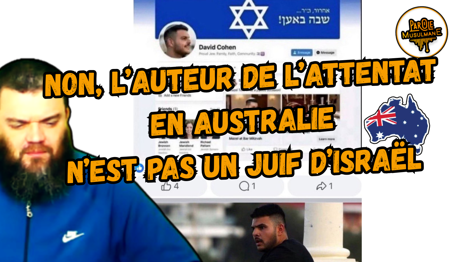 Non, l'auteur de l'attentat en Australie n'est pas un juif d'israël
