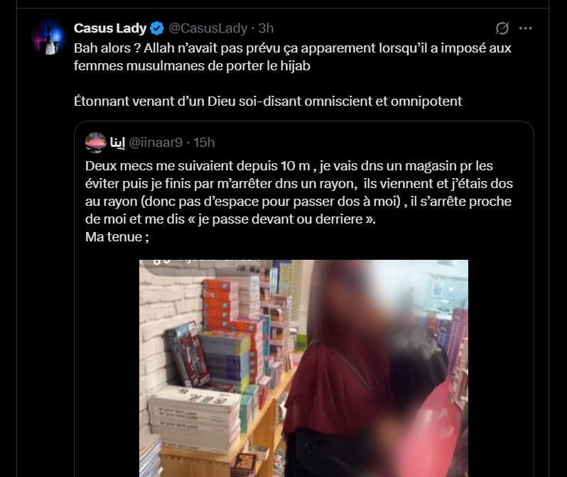 Le Hijab, l’Agression et la Malhonnêteté de Casus Lady : Une Réfutation Nécessaire